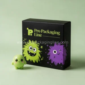 Custom black blind box with monster doodles and collectible figure
