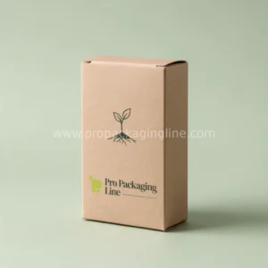 Custom seed paper kraft tuck end box with seedling icon